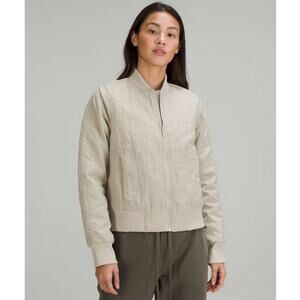NWOT Lululemon Non-Stop Bomber Jacket Raw Linen Size 4